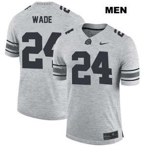 Men's NCAA Ohio State Buckeyes Shaun Wade #24 College Stitched Authentic Nike Gray Football Jersey VG20T81ZX